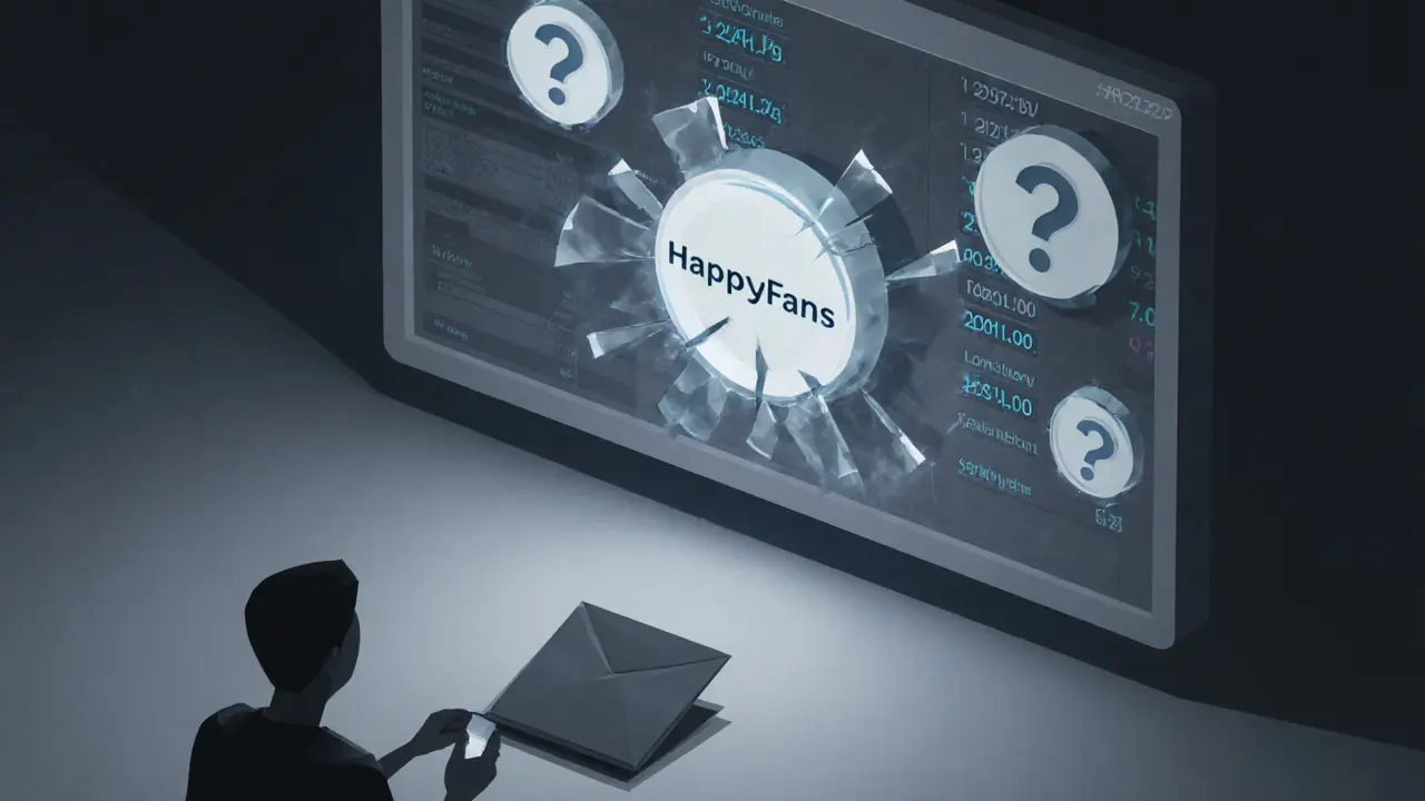 Low‑poly scene of a faded token, broken airdrop envelope, and empty wallet indicating project dormancy.