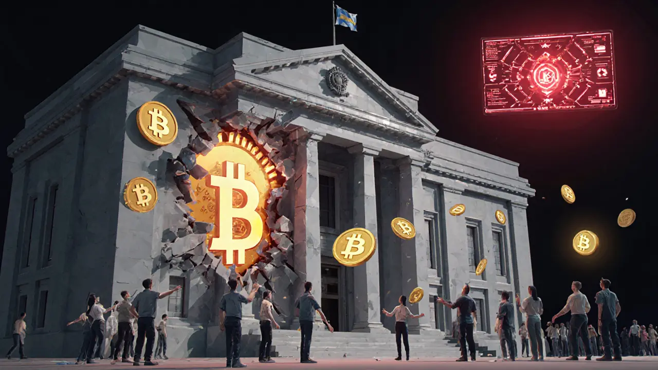 Cracking bank vault spilling crypto tokens as citizens reach for digital money