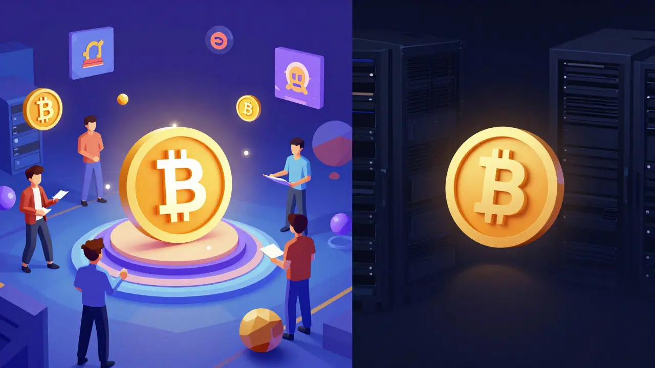 A split scene: active crypto ecosystem vs. isolated, fading BowsCoin.