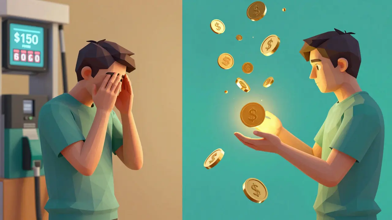 User comparing high Ethereum fees to near-zero Layer 2 costs