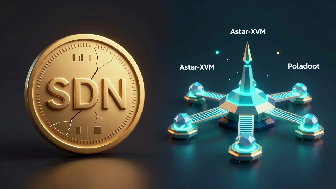 Contrasting low-poly scenes: isolated SDN token vs. integrated Astar-XVM ecosystem