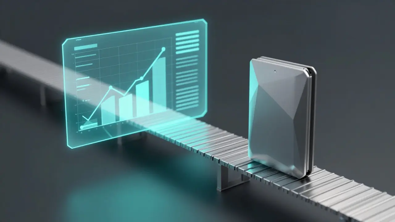 Low poly conceptual image showing a digital bridge from a trading platform to a hardware wallet.