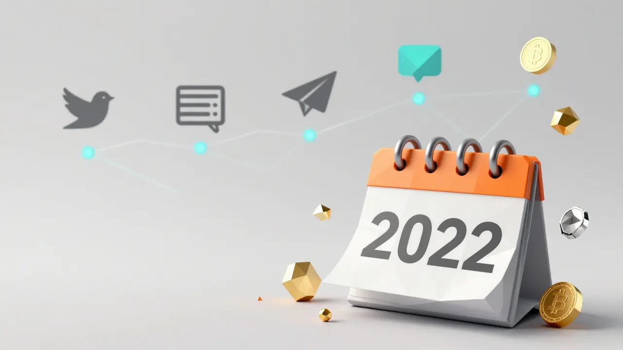 Abstract low poly tokens and calendar pages symbolizing past airdrops