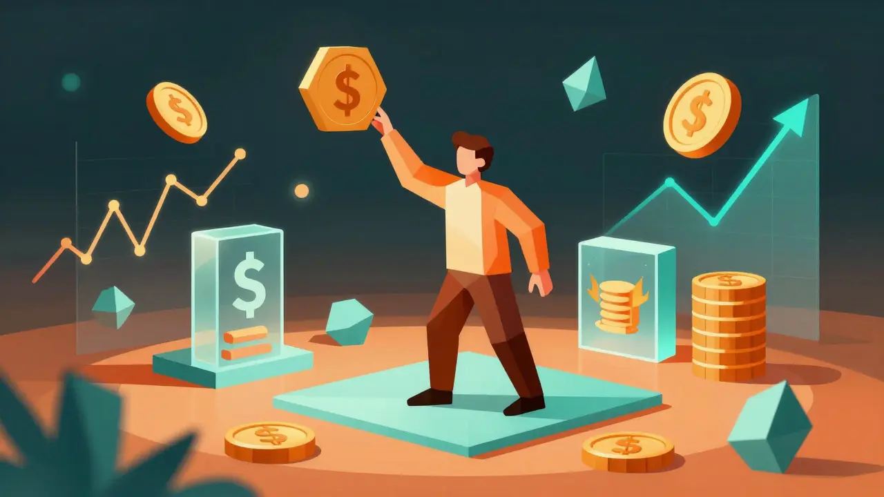 Low poly creator managing token supply and utility blocks