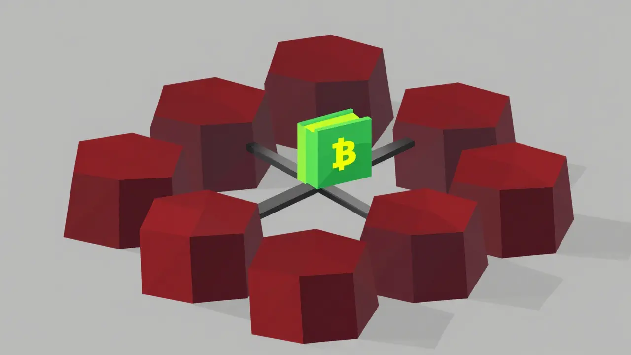 Low poly illustration separating a small safe wallet from risky assets