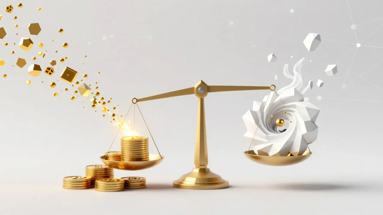 Abstract balance of token inflation and deflation