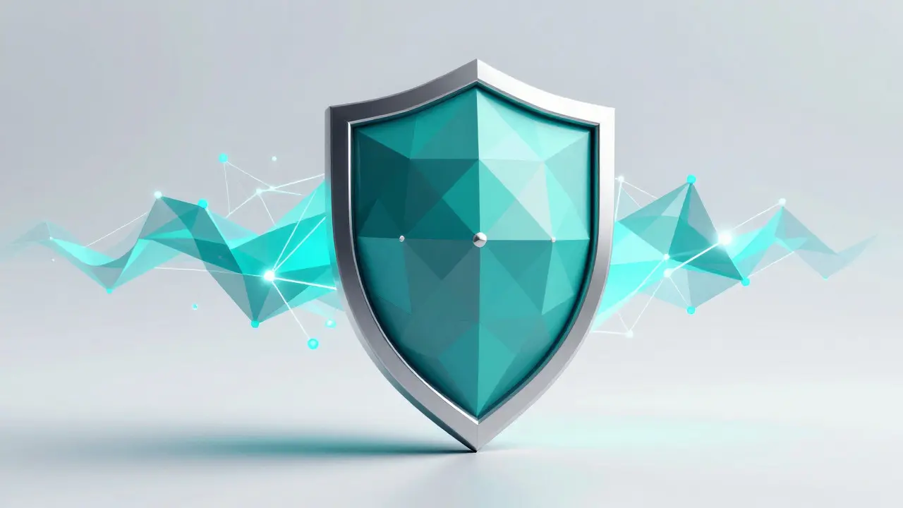 Low poly shield protecting crypto network from threats