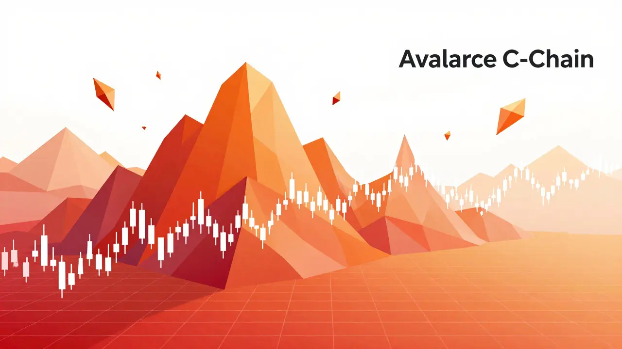Abstract low poly landscape representing volatile trading volumes and transactions