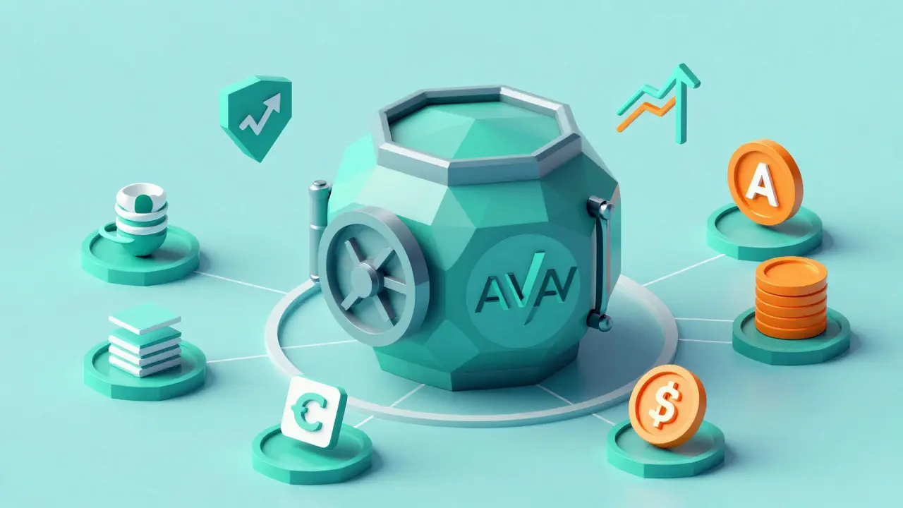 Low poly smart contract vault securing crypto assets