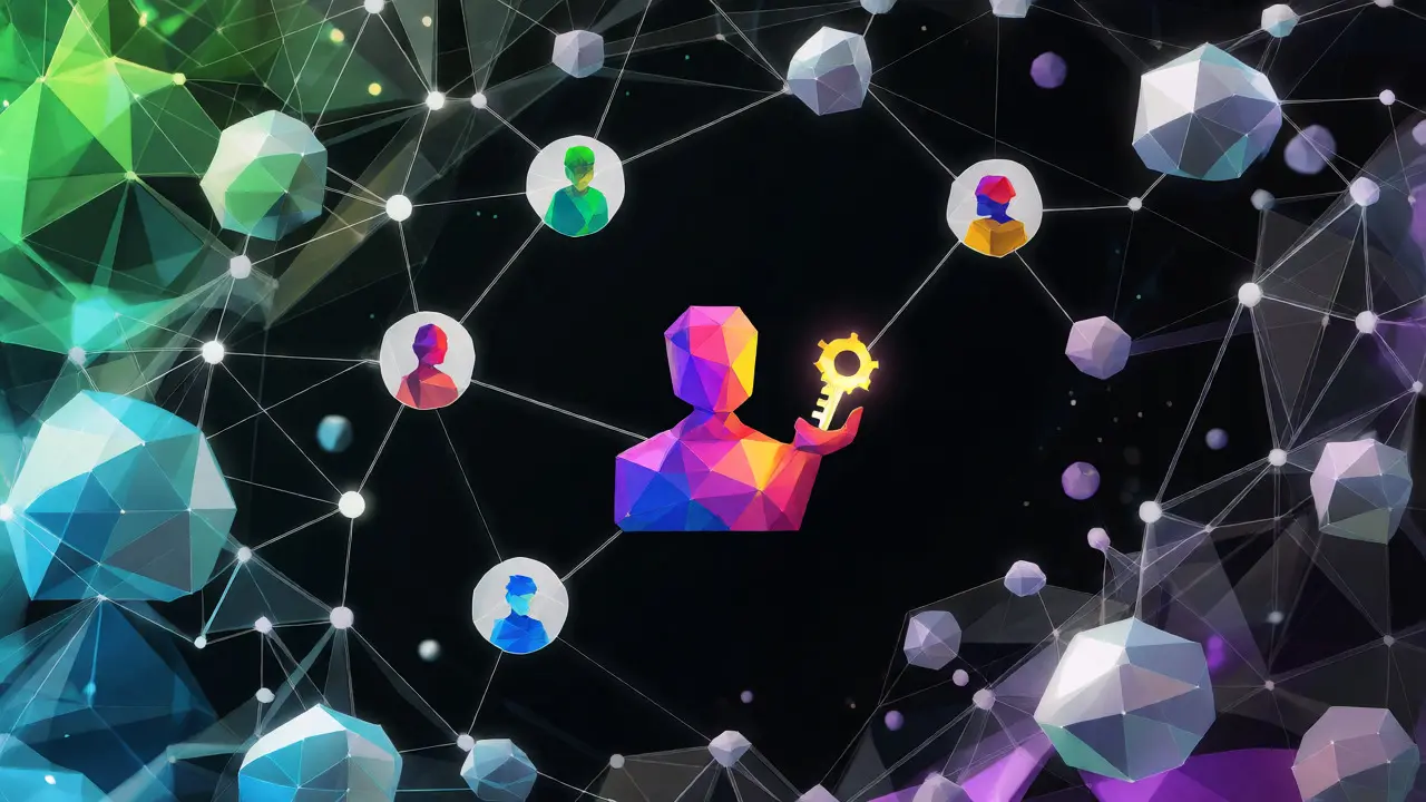 Decentralized network of low poly nodes connecting users directly without a hub.